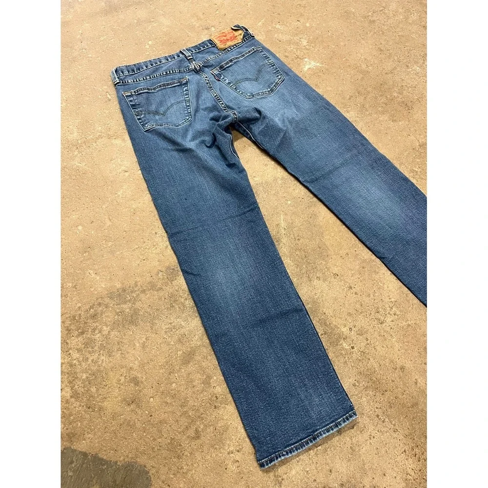 Levi's 501 Original Jeans Mens 34x32 Blue Denim Cotton Stretch Mid Rise Straight